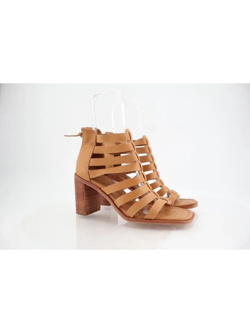 Sofft Stratford Sandals Brown Leather Block Heel Gladiator Strappy Size 10M